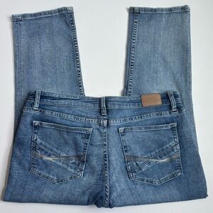 BKE Gabby Curvy Fit High Rise Blue Straight Leg Cropped Jeans Light Wash Size 32